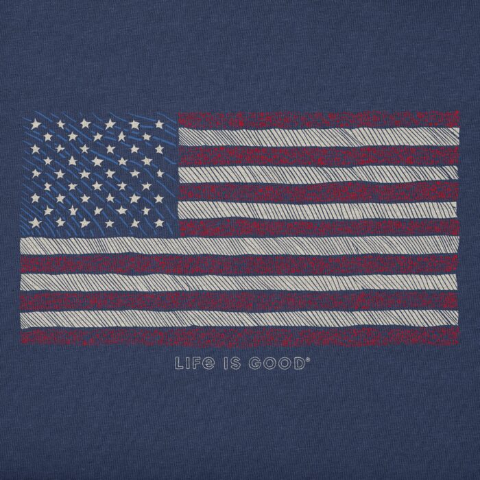 Men's Yankee Doodle Flag Short Sleeve Crusher-LITE Slim Fit Tee - Image 2