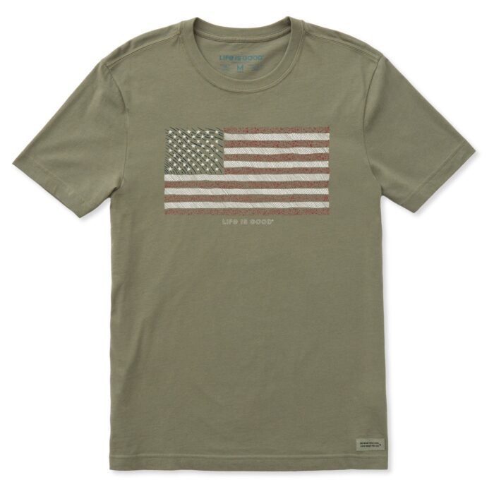 Men's Yankee Doodle Flag Short Sleeve Crusher-LITE Slim Fit Tee - Image 3