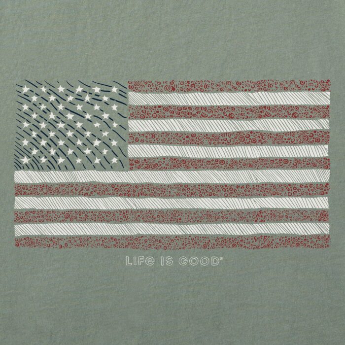 Men's Yankee Doodle Flag Short Sleeve Crusher-LITE Slim Fit Tee - Image 4