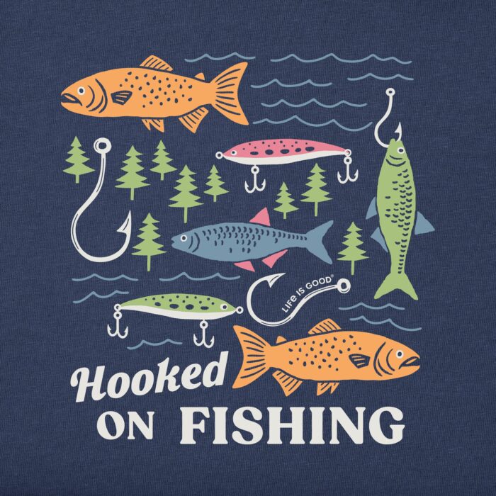 Men's Hooked on Fishing Short Sleeve Crusher-LITE Slim Fit Tee - Image 2