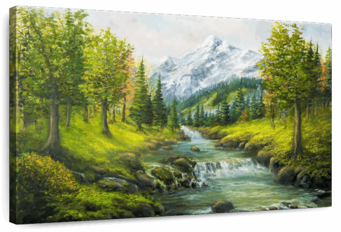 Mountain And River Wall Art